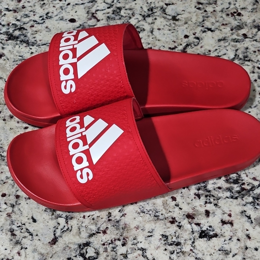 Adidas Bold Red Slides